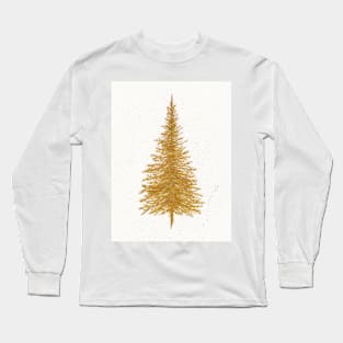 Gold Christmas Tree Long Sleeve T-Shirt